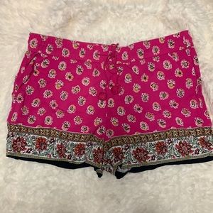 Loft hot pink pull on short
